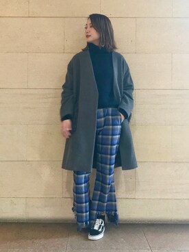 「FACETASM」｜「アイテム（その他アウター）」を使った、ミヤビさん（レディース・165cm）の秋コーディネート