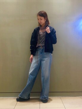 「アイテム（ピアス（両耳用））」を使った、ミヤビさん（レディース・165cm・20代）の春コーディネート