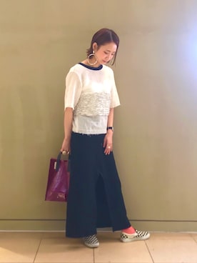 「アイテム（ピアス（両耳用））」を使った、ミヤビさん（レディース・165cm・20代）の春コーディネート