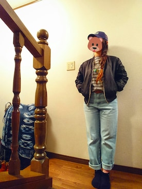 「FINAL DECISION（ファイナルディシジョン）のアイテム」を使った、Minori :)さん（レディース・157cm）の冬コーディネート