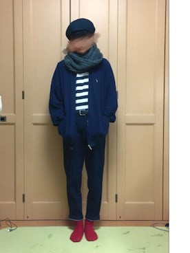 「マリン」｜「アイテム（ブルゾン）」を使った、sho-takuさん（メンズ・173cm）の秋コーディネート