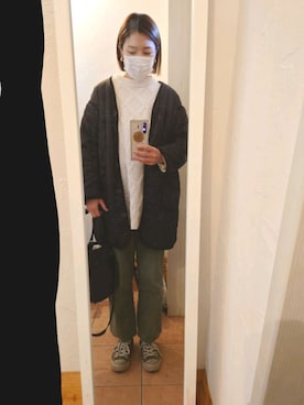 「CONVERSE（コンバース）のconverse（コンバース） ALL STAR OX（オールスターOX）（スニーカー）」を使った、chiori☻さん（レディース・159cm）の冬コーディネート