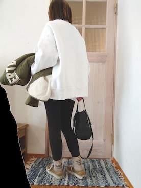 「WEGO（ウィゴー）のアイテム（ノーカラージャケット）」を使った、chiori☻さん（レディース・159cm）の冬コーディネート