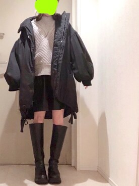 「JEANASIS（ジーナシス）のアイテム（ダウンジャケット/コート）」を使った、たまさん（レディース・152cm）の冬コーディネート