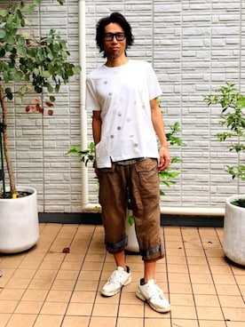 「MARITHE + FRANCOIS GIRBAUD（マリテフランソワジルボー）のアイテム（シューズ）」を使った、NOIZOさん（メンズ・175cm）の夏コーディネート
