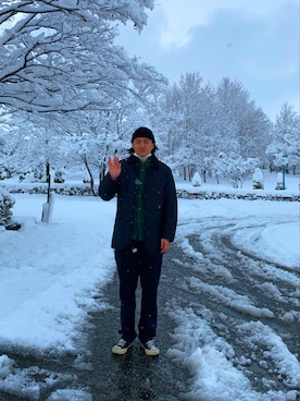 「A.P.C.」｜「アイテム（その他アウター）」を使った、Yuto 雄翔 ユウトさん（メンズ・174cm）の冬コーディネート
