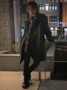 「Palm Angels（パームエンジェルス）のアイテム」を使った、NAOさん（メンズ・177cm）の冬コーディネート