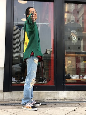 「Palm Angels（パームエンジェルス）のアイテム」を使った、NAOさん（メンズ・177cm）の冬コーディネート