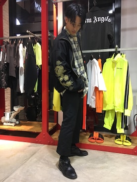 「WHITELAND（ホワイトランド）のアイテム（ブルゾン）」を使った、NAOさん（メンズ・177cm）の冬コーディネート