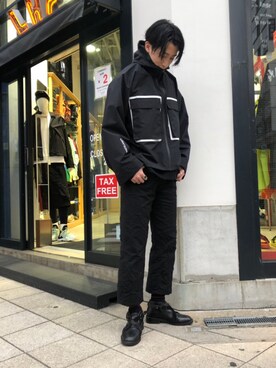 「WHITELAND（ホワイトランド）のアイテム（ブルゾン）」を使った、NAOさん（メンズ・177cm）の春コーディネート