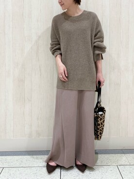 「RIVE DROITE（リヴドロワ）の【NINA&JULES(ニナ・エ・ジュール)】サークルクロスリング（リング）」を使った、TOMOさん（レディース・152cm）の秋コーディネート