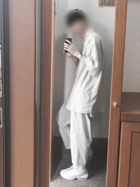 「LARS LARSEN（ラースラーセン）のアイテム（アナログ腕時計）」を使った、ぺぺさん（メンズ・177cm）の夏コーディネート