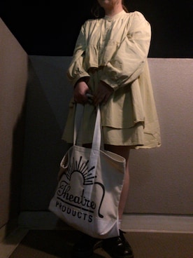 「シアタープロダクツ(THEATRE PRODUCTS)」｜「アイテム（ブーツ）」を使った、miwaさん（レディース・155cm）の春コーディネート