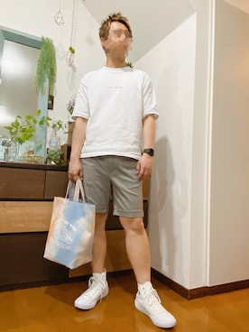 「FRUIT OF THE LOOM（フルーツオブザルーム）のアイテム（バッグ）」を使った、yanayuuさん（メンズ・168cm）の夏コーディネート