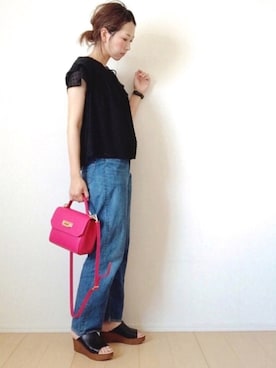 「ivory court（アイボリーコート）のアイテム（ショルダーバッグ）」を使った、hakuさん（レディース・163cm）の夏コーディネート