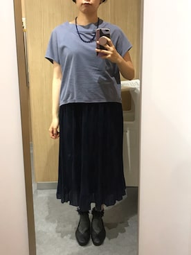 「note et silence （ノートエシロンス）のアイテム（トップス）」を使った、fkuramさん（レディース・151cm）の夏コーディネート