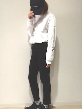 「FLIP THE SCRIPT（フリップザスクリプト）のアイテム（トップス）」を使った、りほさん（レディース・166cm）の春コーディネート