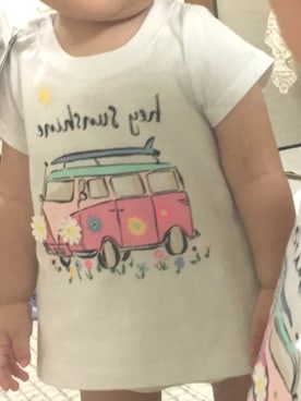 「kate spade new york kids（ケイトスペードニューヨーク）のアイテム（トップス）」を使った、りぃさん（キッズ・80cm）の夏コーディネート