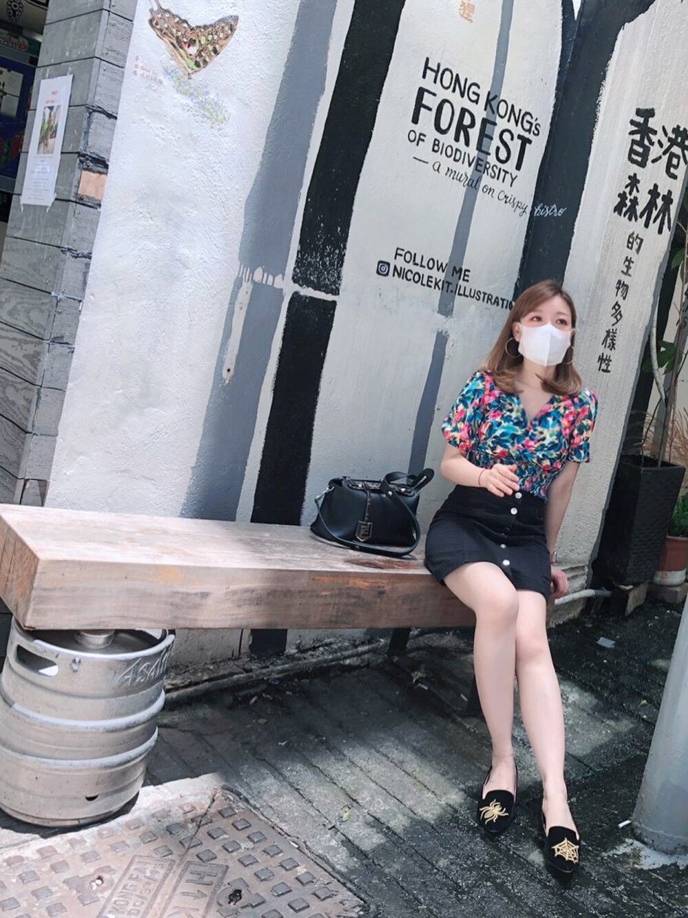 「PULL&BEARのアイテム（トップス、その他）」を使った、Rubyさん（レディース・155cm）の夏コーディネートの1枚目の写真