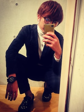「DOLCE&GABBANA（ドルチェアンドガッバーナ）のアイテム（ローファー）」を使った、Seiyaさん（メンズ・170cm）の秋コーディネート
