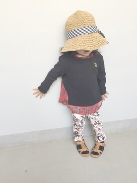 「2歳3ヶ月」｜「アイテム（サンダル）」を使った、ｋａｎｏｎさん（キッズ・80cm）の春コーディネート