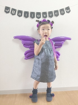 「悪魔」｜ｋａｎｏｎさん（キッズ・90cm）の秋コーディネート