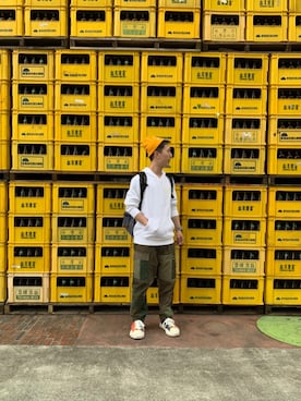 「PULL&BEAR（プルアンドベア）のアイテム（帽子）」を使った、linus1305さん（メンズ・174cm）の夏コーディネート
