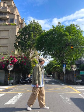 「Article Number（アーティクル ナンバー）のアイテム」を使った、Calvさん（メンズ・176cm）の春コーディネート