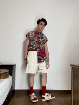 「fog（フォグ）のアイテム」を使った、Calvさん（メンズ・176cm）の夏コーディネート