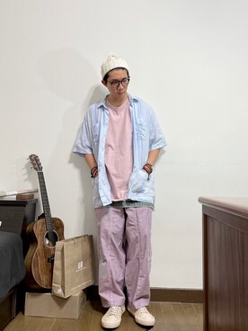 「Article Number（アーティクル ナンバー）のアイテム」を使った、Calvさん（メンズ・176cm）の夏コーディネート
