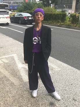 「LouisVuitton」｜「アイテム（ニットキャップ/ビーニー）」を使った、Haruhiroさん（メンズ・170cm）の夏コーディネート