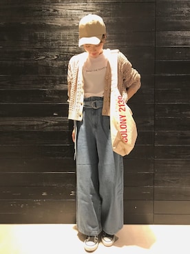 「COLONY2139」｜「アイテム（スリッポン）」を使った、𝕊𝔸さん（レディース・157cm）の春コーディネート