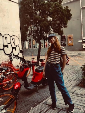 「mastermind JAPAN（マスターマインド）のアイテム（帽子）」を使った、standwithhongkongさん（レディース・162cm）の秋コーディネート