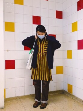 「UNIQUE（ユニーク）のアイテム」を使った、standwithhongkongさん（レディース・162cm）の冬コーディネート