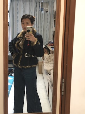 「古着」｜「アイテム（チュニック）」を使った、standwithhongkongさん（レディース・162cm）の春コーディネート