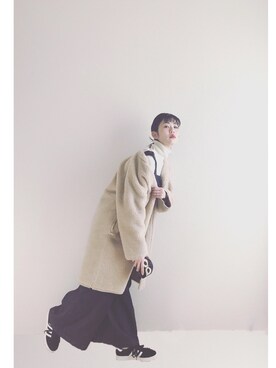 「OPENING CEREMONY（オープニングセレモニー）のアイテム（サロペット/オーバーオール）」を使った、saki takahashiさん（レディース・163cm）の冬コーディネート