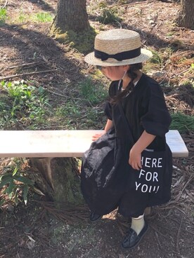 「D.fesense（ディーフェセンス）のアイテム（バッグ）」を使った、anjuさん（キッズ・90cm）の春コーディネート