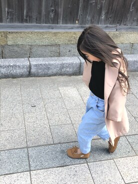 「アイテム（トレンチコート）」を使った、anjuさん（キッズ・100cm）の春コーディネート