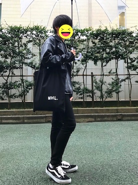 「SENSE OF PLACE by URBAN RESEARCH（センスオブプレイスバイアーバンリサーチ）のアイテム（ライダースジャケット）」を使った、カニさんさん（メンズ・165cm）の秋コーディネート