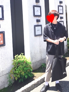 「アイテム（バングル/リストバンド）」を使った、カニさんさん（メンズ・165cm・20代）の夏コーディネート