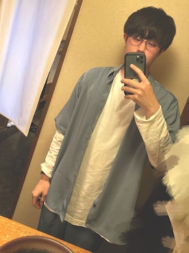 「NERDY（ノルディ）のアイテム（トップス）」を使った、るーさん（メンズ・170cm）の春コーディネート