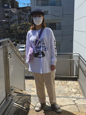 「コロナに負けない」｜「アイテム（その他）」を使った、YOU-RYさん（レディース・160cm）の春コーディネート