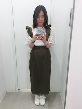 「INGIN」｜るりさん（レディース・157cm）の夏コーディネート