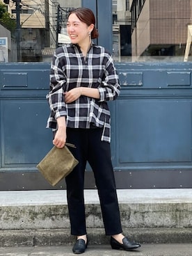 「天然素材」｜ErisaTatsuyamaさん（レディース・164cm）の秋コーディネート