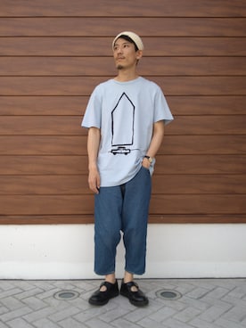 「KIJIMA TAKAYUKI」｜「アイテム（ニットキャップ/ビーニー）」を使った、いっぺーさん（メンズ・173cm）の夏コーディネート