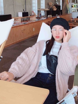 「GRL（グレイル）のアイテム（ハンチング/ベレー帽）」を使った、SAKURAさん（レディース・166cm）の春コーディネート