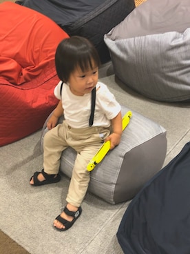 「UNIQLO（ユニクロ）のアイテム（Tシャツ/カットソー、ホワイト系）」を使った、yuzu さん（レディース・163cm）の秋コーディネート