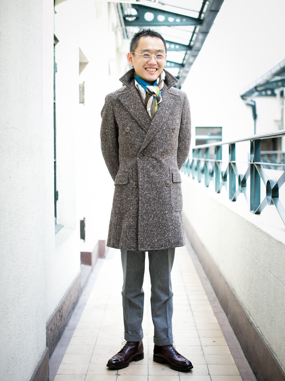 日本唯一の経営者専門仕立て屋「イルサルト」末廣徳司さんの「イルサルト　オーダージャケット」を使ったコーディネート