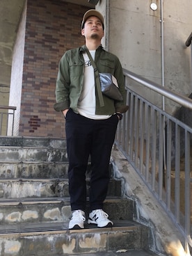 「A part by（アパートバイ）のアイテム」を使った、Shun Kamaさん（メンズ・159cm）の春コーディネート