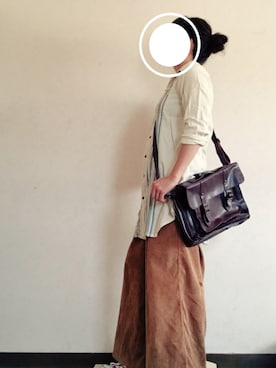 「OLIVE des OLIVE（オリーブデオリーブ）のアイテム（パンツ、ブラウン系）」を使った、h a r u .さん（レディース・158cm）の秋コーディネート
